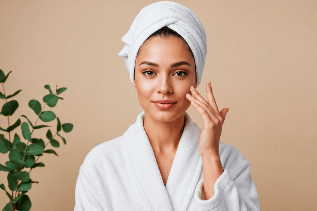 Natural skincare routine with clean ingredients